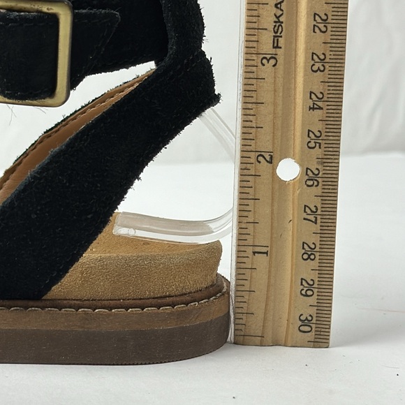 Clarks Women's Black Suede Corsio Amelia Sling Back Sandals size 7.5M flats boho - Picture 5 of 13